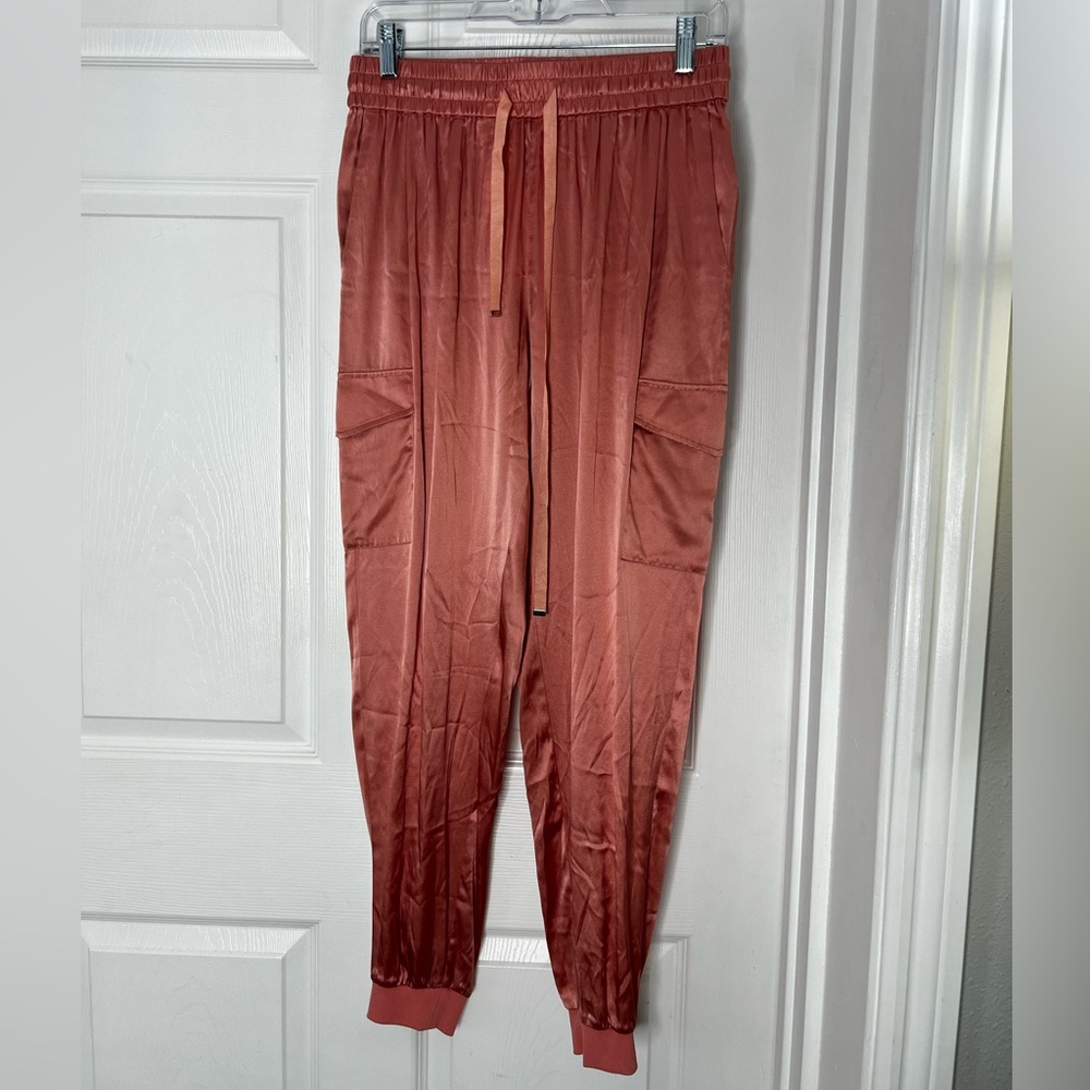 NWT CAMI NYC Silk Blend Pink Joggers Pants Sz S - Picture 6 of 14